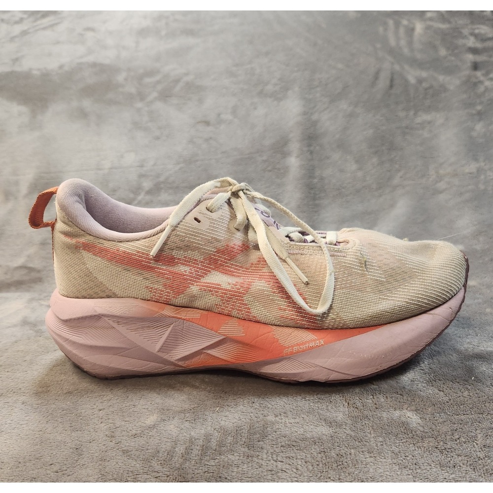 Asics Shoes Womens 7.5 Gray Pink Purple Novablast 5 Running Sneakers 1012B765